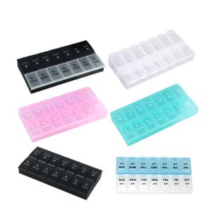 Wholesale 7 Day Double Row Medical Blister Packs 14 Compartments Daily Pill Packs from china suppliers
