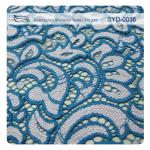 Double Color Cotton Nylon Lace Fabric For Home Textile / Eyelash Lace Fabric