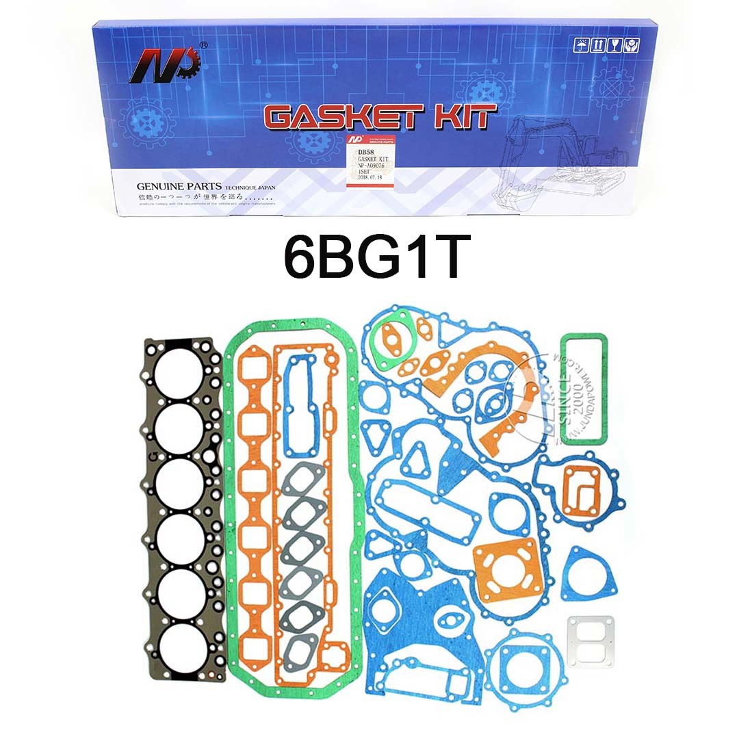 Isuzu Excavator Engine Parts 6BG1T 6BD1 6WG1 6HK1 6HK1T Full Set Gasket