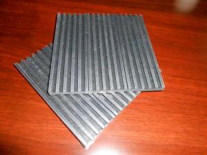 Wholesale SBR + NR + Rapeseed Oil Shock Absorber Mat Black Color Ribbed Surface from china suppliers
