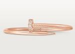 0.59ct 18K Solid Gold Jewellery Rose Gold Bangle 3.5mm wideth ODM