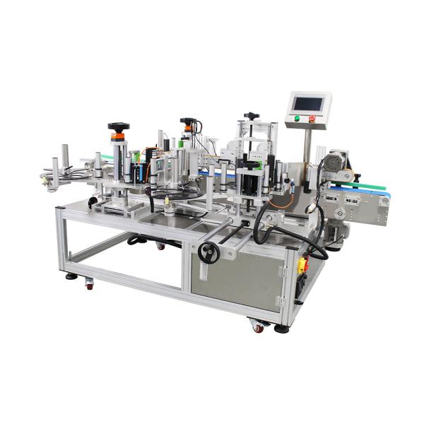 Double Sided Labeling Machine for Wood Packaging Materials in Cleaner Bottle