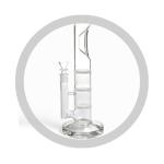 Pressing Crystal Thick base Bong Triple Honeycomb Per Bongs 16'' Tall Straight