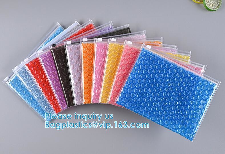 Laser Film Bubble Slider Zipper Bags Pack Express Poly Bubble Mailers Padded Shipping Mailing Bags Custom Logo