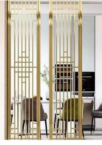Wholesale Hotel And Bar Decoration Stainless Steel Room Divider With Golden And Black Color from china suppliers