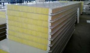 Wholesale Thermal Insulation Material Soundproof Fireproof 64kg/M3 Glasswool Sandwich Panel For Buildings Structures from china suppliers