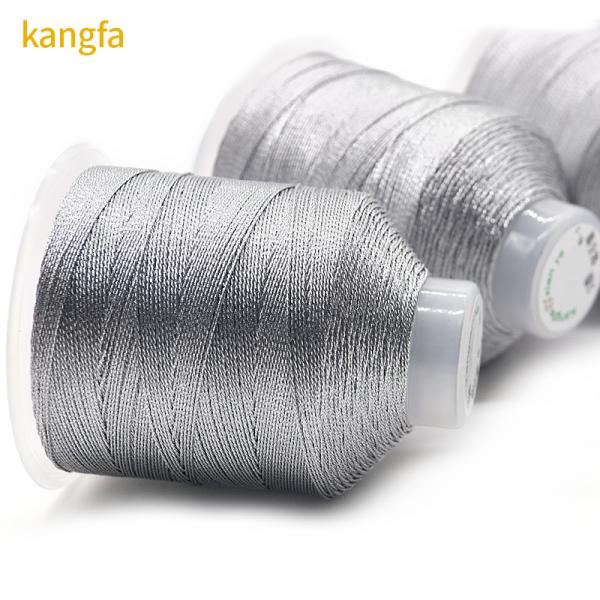 Jewelry Cord 100% Polyester Silver Silk Metallic Yarn with 3 Strands Multiple Colour