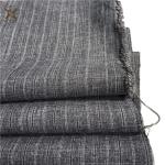 Density customized Woven Black And White Yarn Double Stripes Fabric For Suits