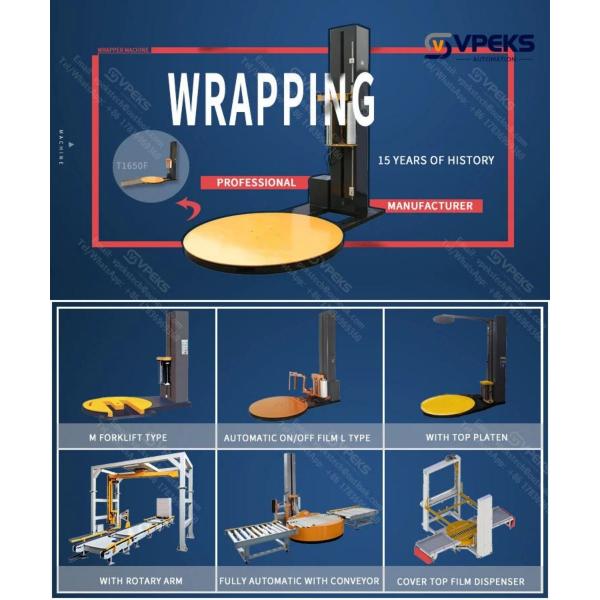 2000kgs Load Pallet Wrapper Lantech Cello Wrapping Machine For Stable Packaging