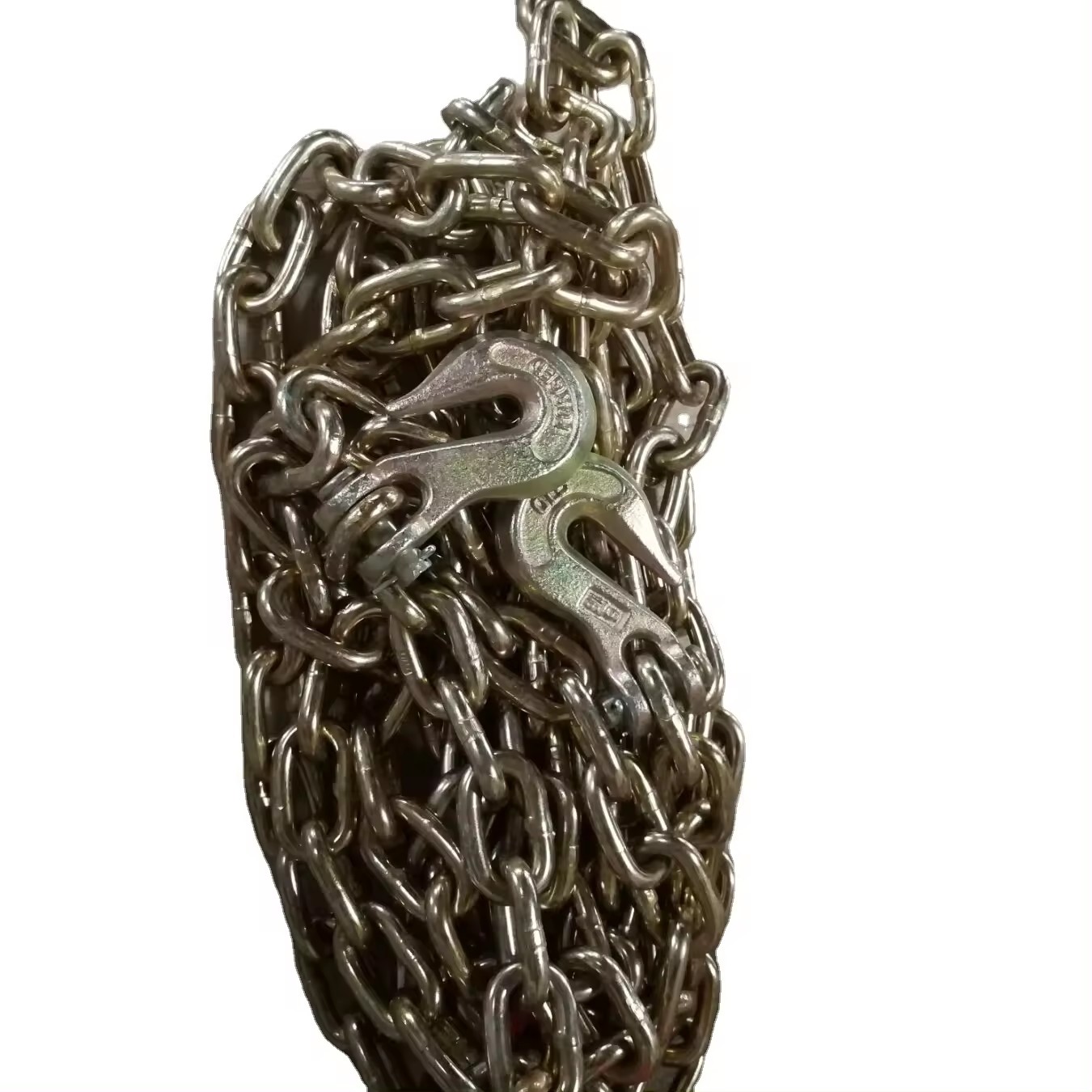 Structure Welded Chain Black Heavy Duty Galvanized G70 Truck Tow Chain with Grab Hooks