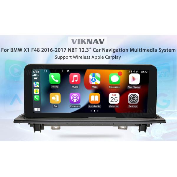 Viknav 12.3 inch Car Radio For BMW X1 F48 2016-17 NBT System Wireless Multimedia Player GPS Navigation Android Auto