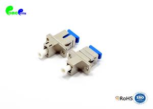 Wholesale Fiber Optic Adapter LC Female To SC Female Simplex Split With Flange Blue Cap Metal Material from china suppliers