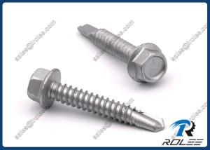 Wholesale Disgo Plated Stainless Steel 410 Hex Washer Head Self Drilling Screw for Metal / Steel from china suppliers