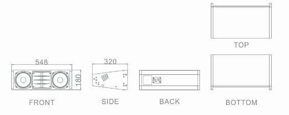 double 6 inch pro line array speaker system LA206