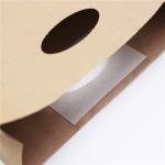 150grams Kraft Paper Handles Food Delivery Die Cut Paper Bags Customized