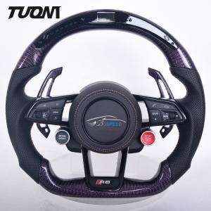 Wholesale Forged Audi Carbon Fiber Steering Wheel With LED Paddle Shifters Knobs from china suppliers