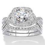 0.92ct SI1 Diamond Engagement Wedding Rings Round Cut For Bridal