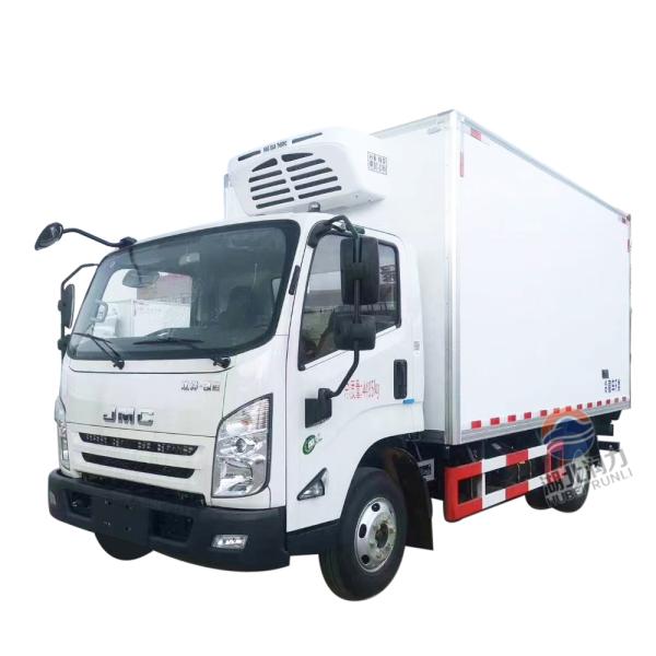 Original Factory High Quality JMC 4*2 Single Row Wide Cab Van Refrigerator Truck Chill Transporter Cool Chain Vehicle