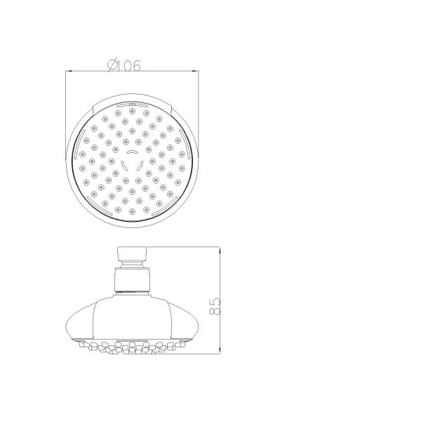 Single function air-injection shower head