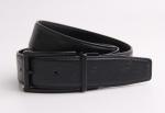 Ostrich Grain Genuine Mens Leather Dress Belt With Black Zinc Alloy Buckle
