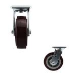 Ball Bearing 6" Polyurethane Industrial Wheelssurface Galvanized Surface