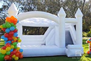 Wholesale White Inflatable Bouncer Adult Wedding Party Bouncing Castle Kids Bounce Jump House Combo With Slide from china suppliers