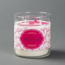 100% paraffin wax 2 wicks scented glass candle with printing label and hang tag