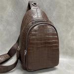 Exotic Crocodile Skin Men's Chest Bag Authentic Genuine Alligator Leather Male