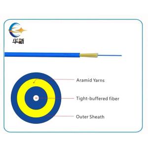 Wholesale FTTH Indoor Fiber Optic Cable Single Mode 2 4 6 8 12 24 Core GJFJV Tightly Jacketed Aramid Tensile PVC Outer Jacket from china suppliers