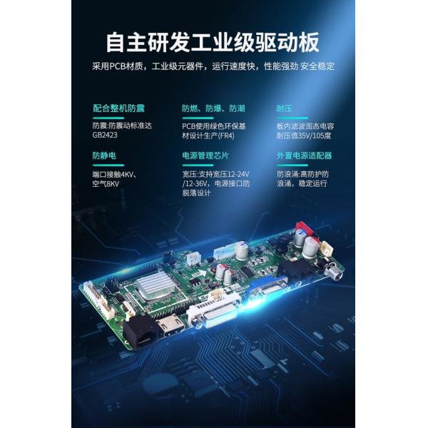 24 Inch Electronic Display Board for Production Workshops Industrial Linux/win10 11 All in One Embedded/wall-mounted Aluminum Alloy Touch Panel Pc