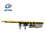 20ft 40ft Container Transport Flat Bed Trailer 3 Axle Flatbed Semi Trailer