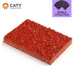 Wholesale Iaaf Approved 400m Standard 8 lanes Spray Coated Sandwich Athletic Rubber Running Track for Sports Fields from china suppliers