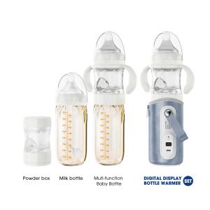 Wholesale Multifunctional 3 In 1 fast USB Adjustment Portable baby Formula Dispenser milk bottle USB charger warmer heating cover from china suppliers