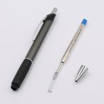 Portable Aluminum Metal Ballpoint Pen Rubber Grip Business Office School Ball