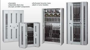 Wholesale Heavy Duty Wall Cabinets With Perforated Security Gates , Military Weapons Storage Racks from china suppliers
