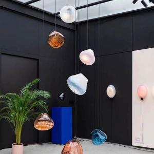 Wholesale Nordic Art Style Retro Minimalist Glass Pendant Light For Bedroom Dining Room Indoor Lamp from china suppliers
