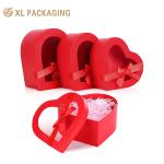 Custom White Red Pink Cardboard Heart Shaped Paper Flower Carton Jewelry