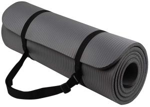 Wholesale Black NBR Extra Thick Yoga Mat 70-80 Density With Strap For Gym Exercise from china suppliers