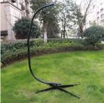Bedroom Furniture Tuman Metal Egg Swing Chair with C-Style Black Stand