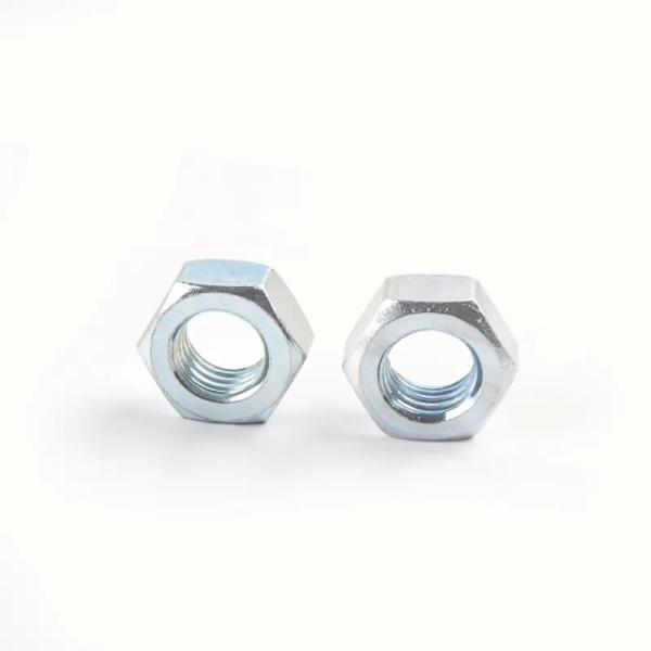 Din934 Carbon Steel Hex Nuts Metric Thread Zinc Plated Hexagon Head Nuts Steel