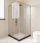 Stainless Steel Shower Room Bathroom Glass Door Square Diagonal Sliding