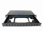 SC Duplex 1U 12 Port Fiber Optic Patch Panel For Telecom Network