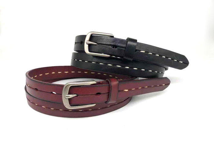 Leisure Leather Women's Thin 2.3cm Retro Cowhide Belt