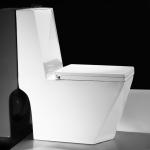 Sanitary Ware White Bathroom Ceramic Toilet Bowl Diamond Shape Floor Mounted