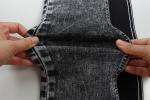 10 Onces Black Black Good Stretch Denim Fabric For Jeans