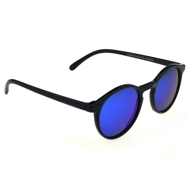 Round Shape Lifestyle Sunglasses Customized Logo Mirror Coating Hd Vision Lenses