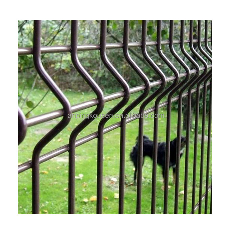 Steel Material Modern Stylish Gray/Green Color PVC Coated 3D Garden Fence for Outdoor