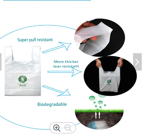 2LB Shopping Biodegradable Plastic Bags Eco Friendly Lightweight
