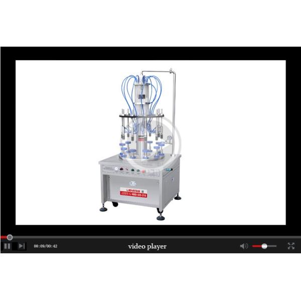 Pneumatic vacuum small/big perfume bottle filling and crimping machine and collaring machine