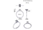 1.05 Ct 14K Solid Gold Jewellery , Emerald Cut Diamond Engagement Rings EM7.86×2